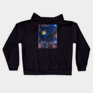 Abstract Fluid Space Painting Kids Hoodie